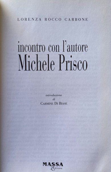 INCONTRO CON L'AUTORE MICHELE PRISCO