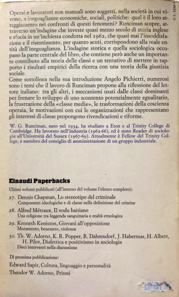 INEGUAGLIANZA E COSCIENZA SOCIALE. L'IDEA DI GIUSTIZIA SOCIALE NELLE CLASSI …