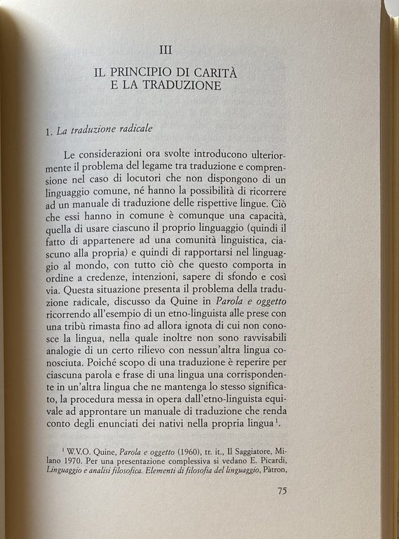 INTERPRETAZIONE, COMUNICAZIONE, VERITÀ SAGGIO SUL PRINCIPIO DI CARITÀ NELLA FILOSOFIA …