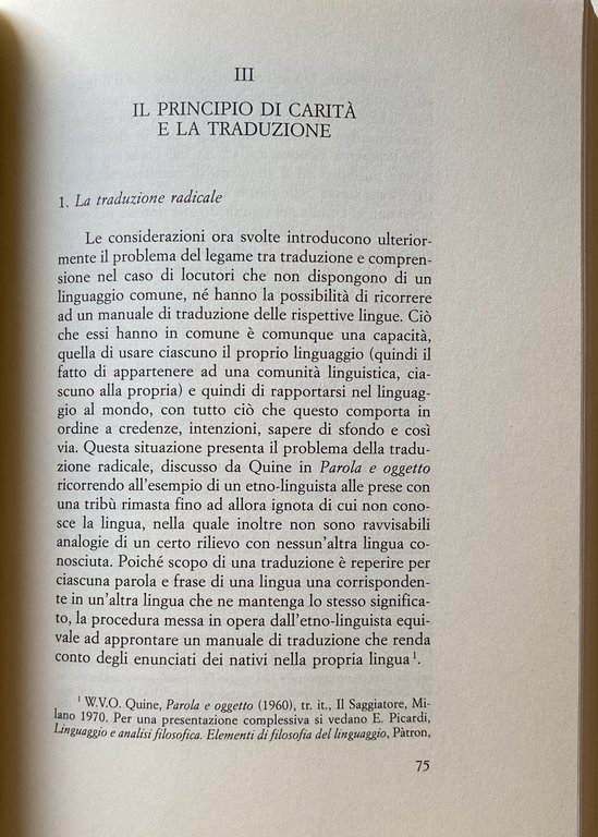 INTERPRETAZIONE, COMUNICAZIONE, VERITÀ SAGGIO SUL PRINCIPIO DI CARITÀ NELLA FILOSOFIA …