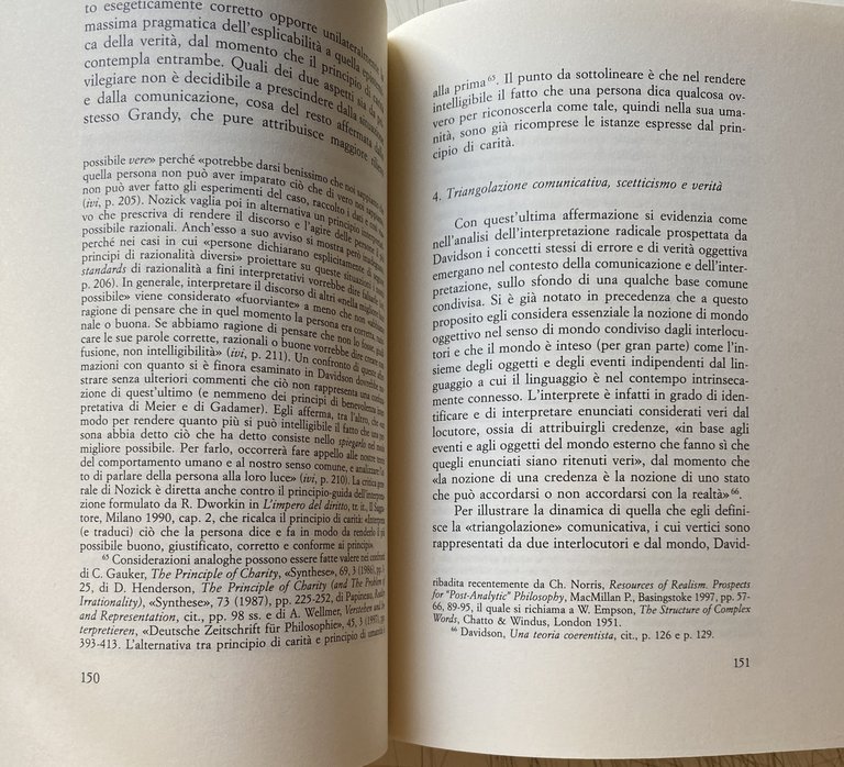 INTERPRETAZIONE, COMUNICAZIONE, VERITÀ SAGGIO SUL PRINCIPIO DI CARITÀ NELLA FILOSOFIA …