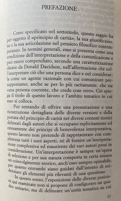 INTERPRETAZIONE, COMUNICAZIONE, VERITÀ SAGGIO SUL PRINCIPIO DI CARITÀ NELLA FILOSOFIA …