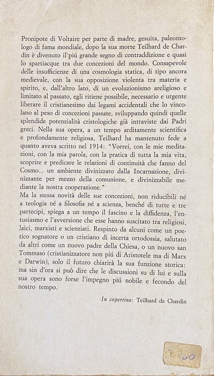 INTRODUZIONE A TEILHARD DE CHARDIN