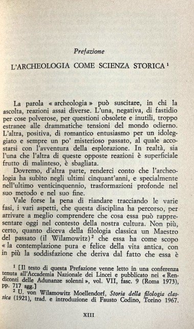 INTRODUZIONE ALL'ARCHEOLOGIA CLASSICA COME STORIA DELL'ARTE ANTICA