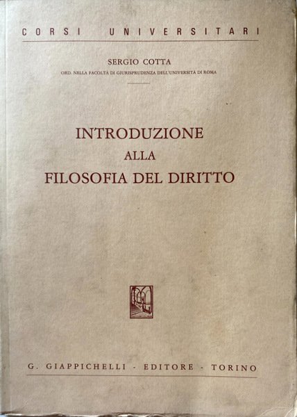 INTRODUZIONE ALLA FILOSOFIA DEL DIRITTO