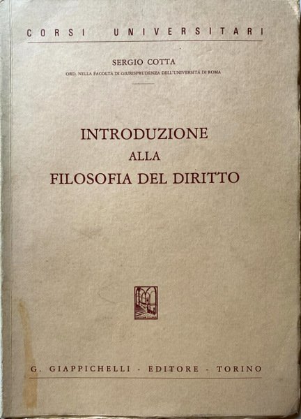 INTRODUZIONE ALLA FILOSOFIA DEL DIRITTO