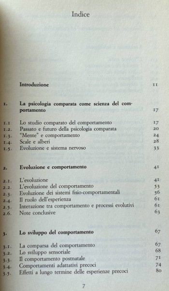 INTRODUZIONE ALLA PSICOLOGIA COMPARATA