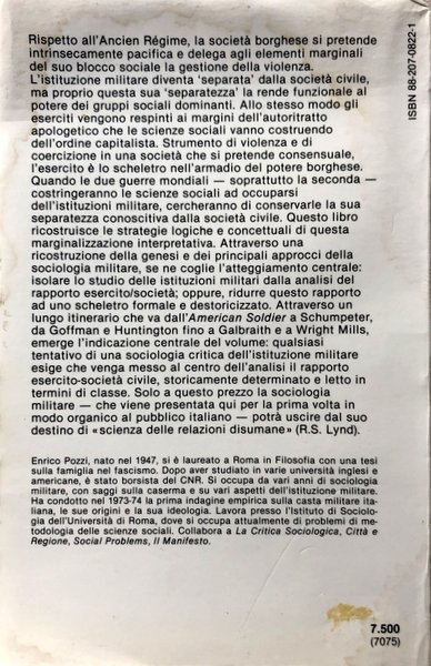 INTRODUZIONE ALLA SOCIOLOGIA MILITARE