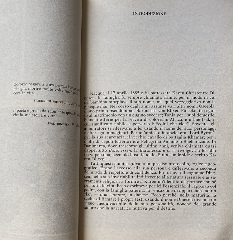 ISAK DINESEN: LA VITA DI KAREN BLIXEN