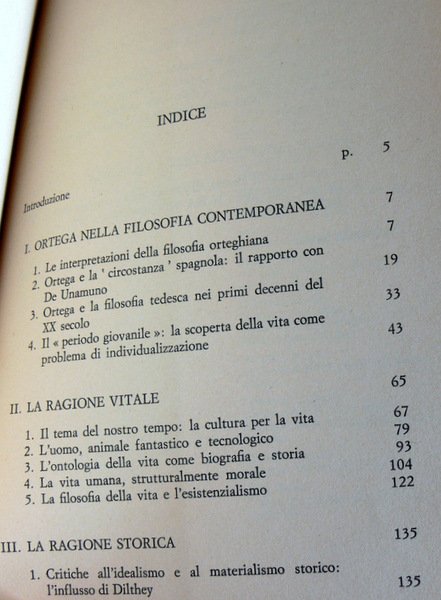 JOSÉ J. ORTEGA Y GASSET: LA RAGIONE VITALE E STORICA