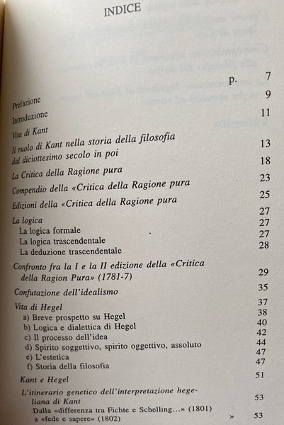 KANT E HEGEL. UN CONFRONTO CRITICO