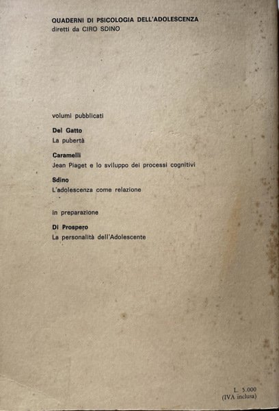 L'ADOLESCENZA COME RELAZIONE