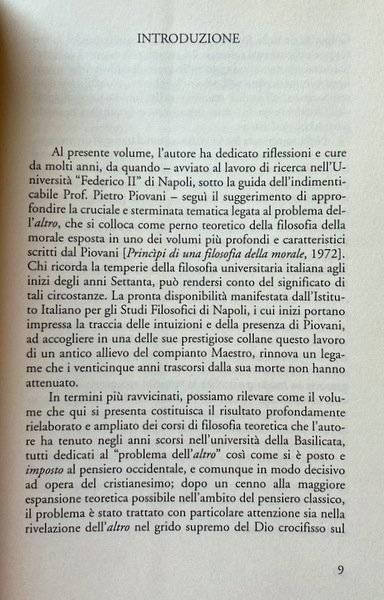 L'ALTRO: L'IDENTITÀ RIMOSSA DELLA MODERNITÀ