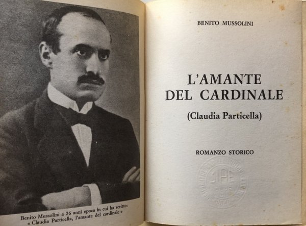 L'AMANTE DEL CARDINALE (CLAUDIA PARTICELLA). ROMANZO STORICO.