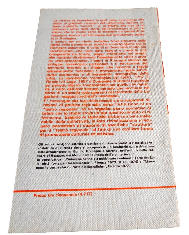 L'ARCHITETTURA TEATRALE IN ROMAGNA. (1757-1857)