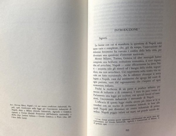 L'AVVENIRE INDUSTRIALE DI NAPOLI NEGLI SCRITTI DEL PRIMO '900. A …