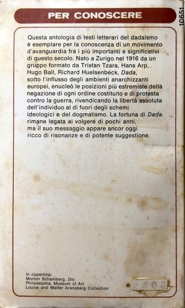 L'AVVENTURA DADA. CON UNA ANTOLOGIA DI TESTI ORIGINALI E TRADUZIONE …