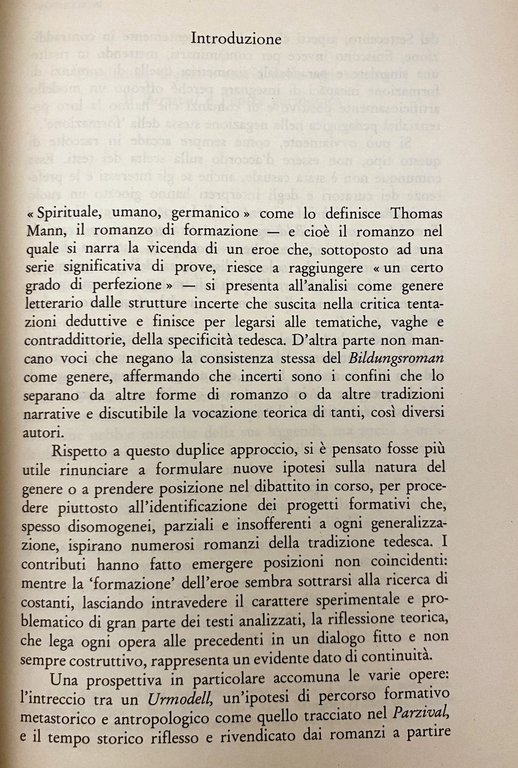 L'AVVENTURA DELLA CONOSCENZA. MOMENTI DEL BILDUNGSROMAN DAL PARZIVAL A THOMAS …