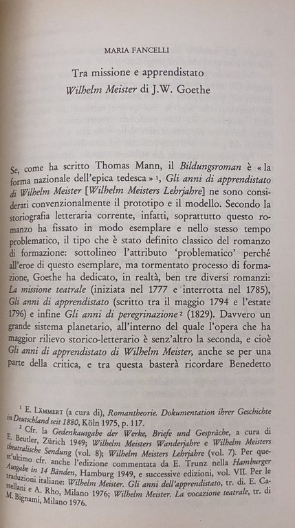 L'AVVENTURA DELLA CONOSCENZA. MOMENTI DEL BILDUNGSROMAN DAL PARZIVAL A THOMAS …