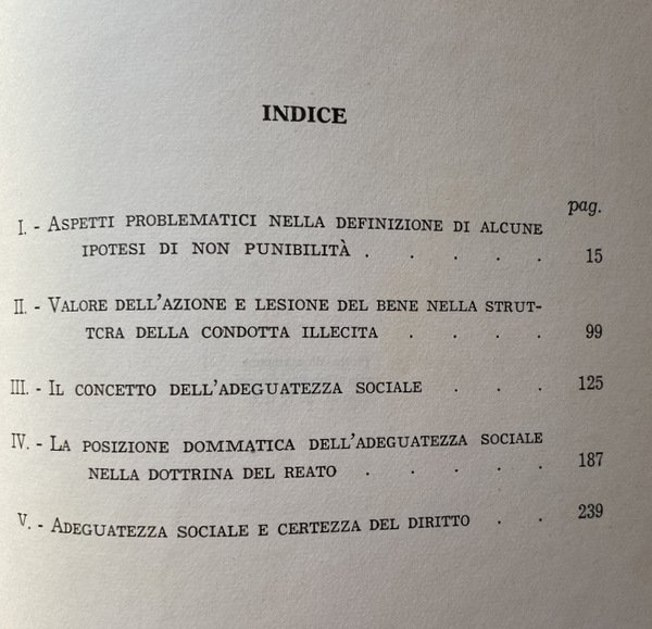 L'AZIONE SOCIALMENTE ADEGUATA NEL DIRITTO PENALE