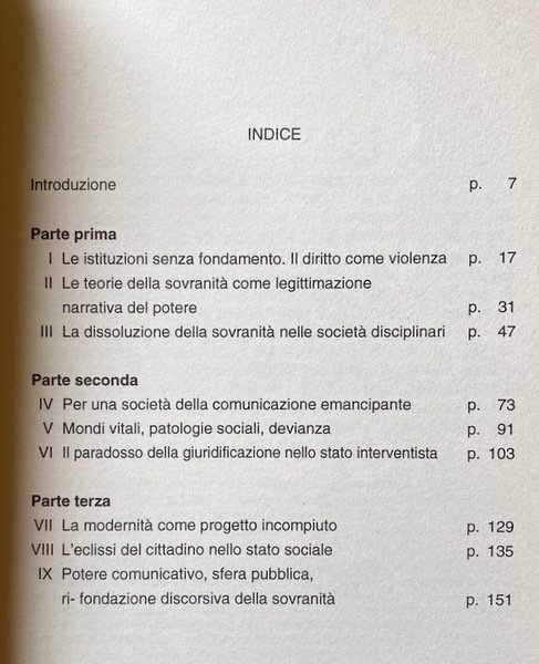 L'ECLISSI DEL CITTADINO. ATTORE E SISTEMA SOCIALE NELLA MODERNITÀ