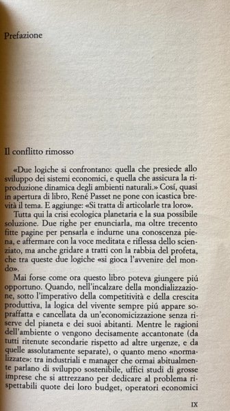 L'ECONOMIA E IL MONDO VIVENTE