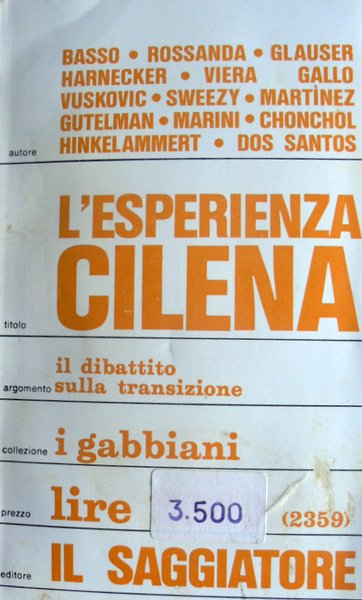 L'ESPERIENZA CILENA. IL DIBATTITO SULLA TRANSIZIONE