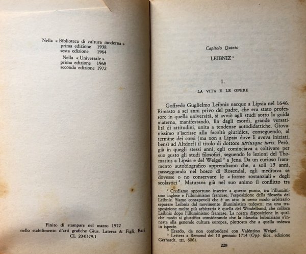 L'ETÀ DELL'ILLUMINISMO (VOLUME 1, VOLUME 2). STORIA DELLA FILOSOFIA V-5