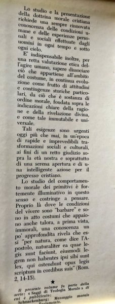 L'ETICA CRISTIANA NELLA LUCE DELLA ETNOLOGIA