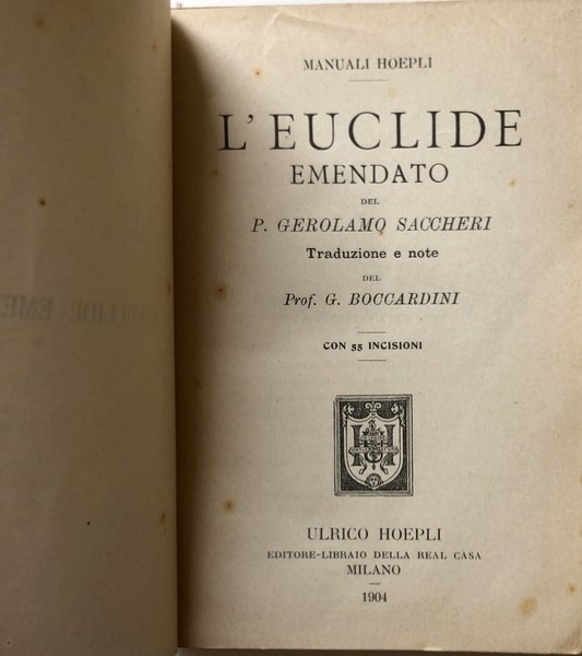 L'EUCLIDE EMENDATO