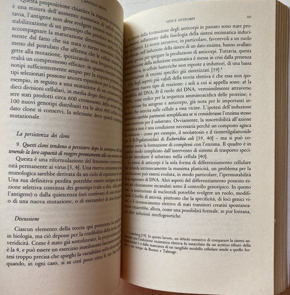 L'EVOLUZIONE DEL PENSIERO IMMUNOLOGICO. A CURA DI GILBERTO CORBELLINI