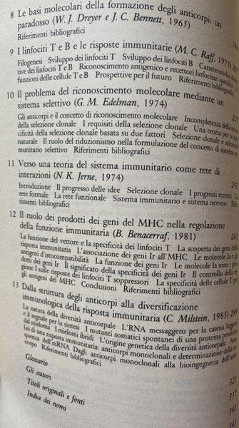 L'EVOLUZIONE DEL PENSIERO IMMUNOLOGICO. A CURA DI GILBERTO CORBELLINI