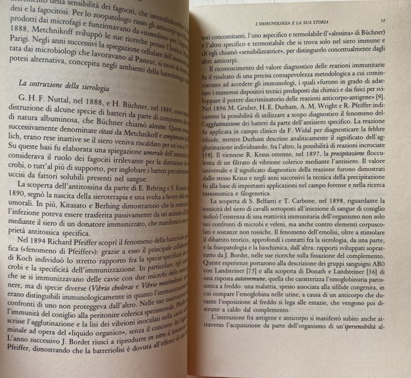 L'EVOLUZIONE DEL PENSIERO IMMUNOLOGICO. A CURA DI GILBERTO CORBELLINI