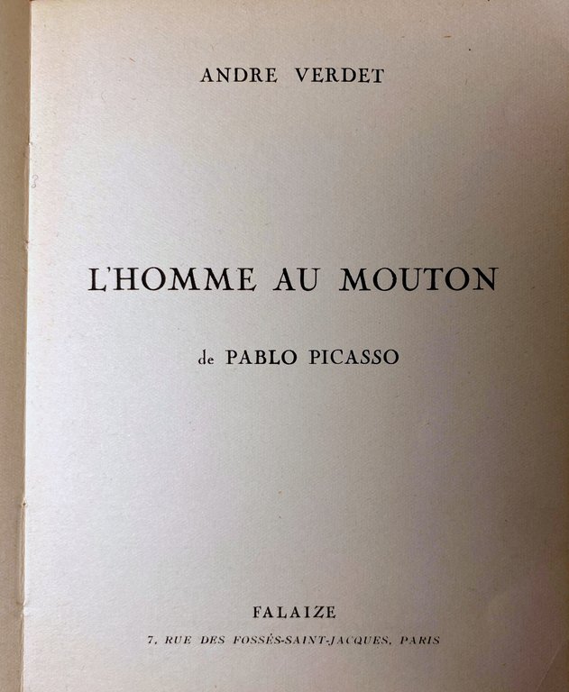 L'HOMME AU MOUTON de PABLO PICASSO