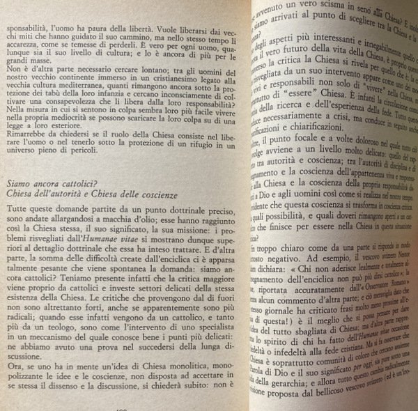 L'HUMANAE VITAE. INCHIESTA. IL PIÙ IMPORTANTE E DISCUSSO DOCUMENTO DEL …