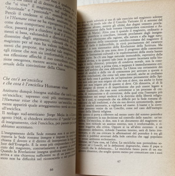 L'HUMANAE VITAE. INCHIESTA. IL PIÙ IMPORTANTE E DISCUSSO DOCUMENTO DEL …