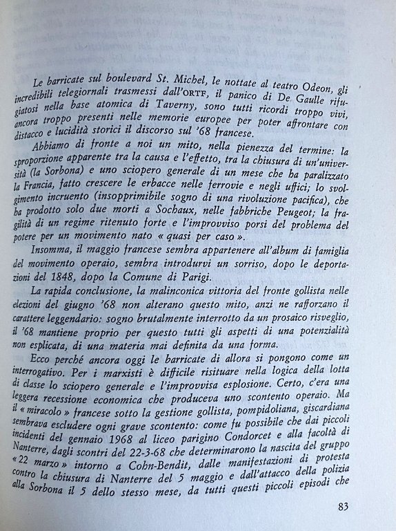 L'IMMAGINAZIONE SENZA POTERE. MITO E REALTÀ DEL'68
