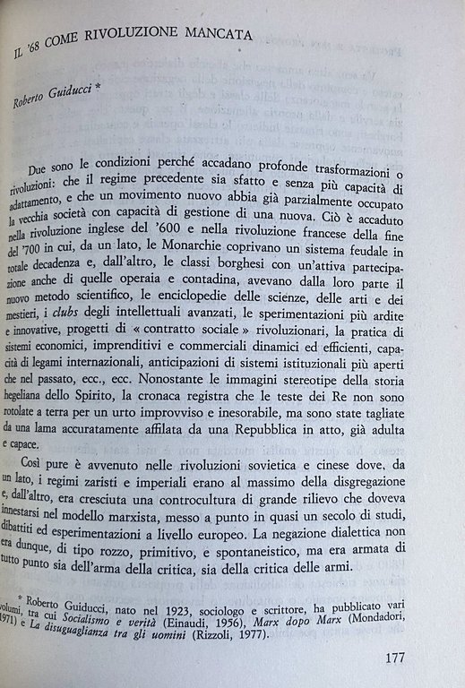 L'IMMAGINAZIONE SENZA POTERE. MITO E REALTÀ DEL'68