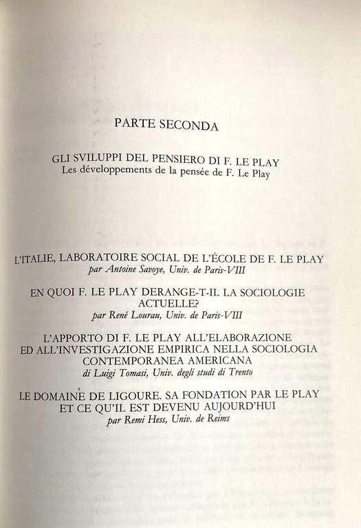 L'INFLUSSO DI FRÉDÉRIC LE PLAY E DELLA SUA SCUOLA SULLA …