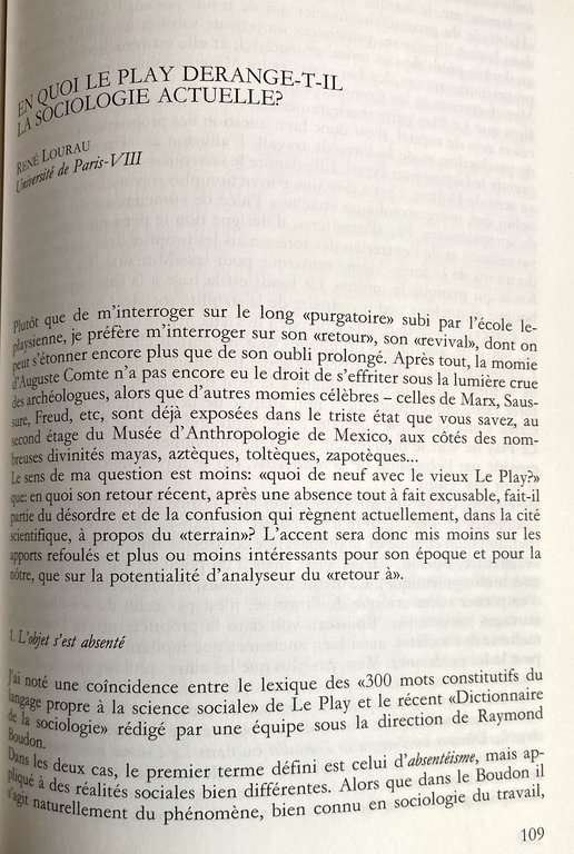 L'INFLUSSO DI FRÉDÉRIC LE PLAY E DELLA SUA SCUOLA SULLA …