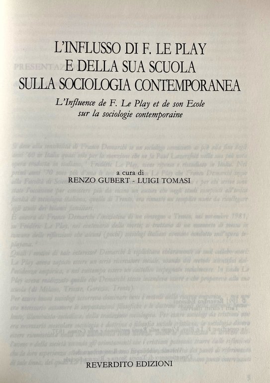 L'INFLUSSO DI FRÉDÉRIC LE PLAY E DELLA SUA SCUOLA SULLA …