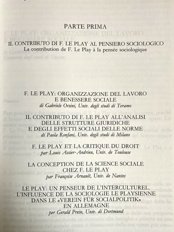 L'INFLUSSO DI FRÉDÉRIC LE PLAY E DELLA SUA SCUOLA SULLA …