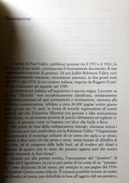 L'INQUIETO SENSO DEL POSSIBILE. SAGGIO SUI CAHIERS DI PAUL VALÉRY