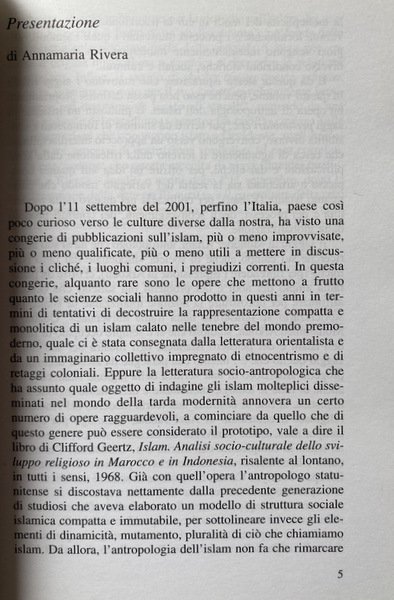 L'INQUIETUDINE DELL'ISLAM FRA TRADIZIONE, MODERNITÀ E GLOBALIZZAZIONE. A CURA DI …