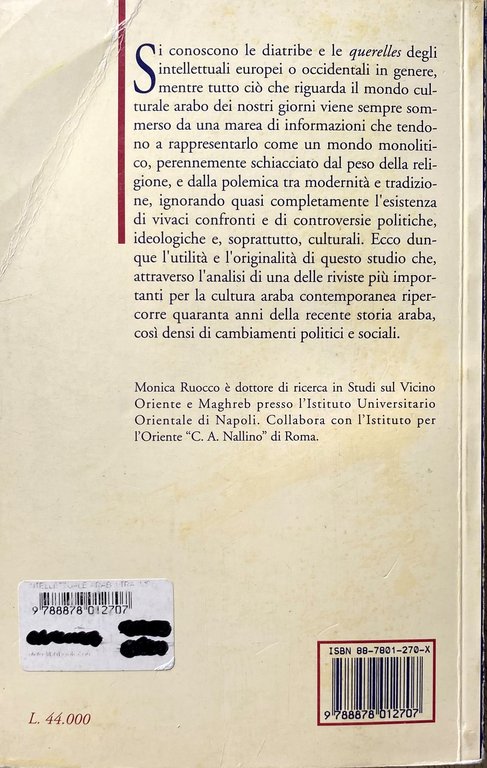 L'INTELLETTUALE ARABO TRA IMPEGNO E DISSENSO: ANALISI DELLA RIVISTA LIBANESE …