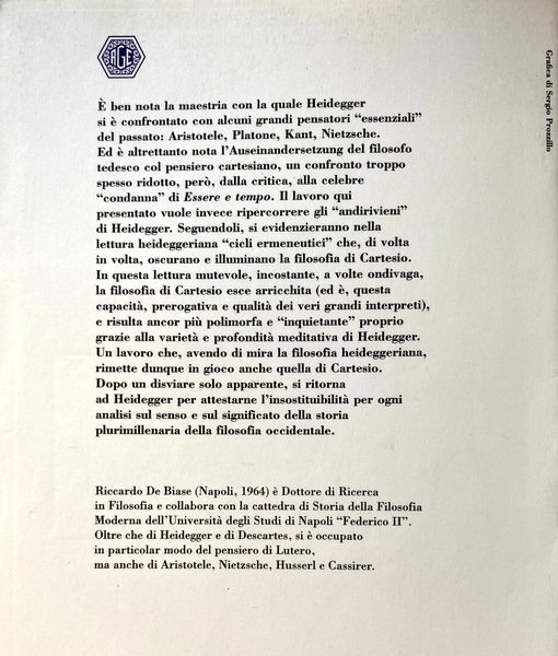 L'INTERPRETAZIONE HEIDEGGERIANA DI DESCARTES. ORIGINI E PROBLEMI