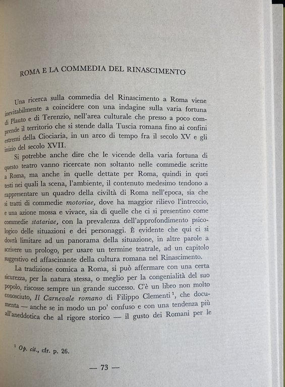 L'ISTITUZIONE DEL TEATRO COMICO NEL RINASCIMENTO