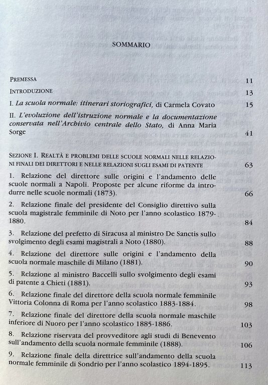 L'ISTRUZIONE NORMALE DALLA LEGGE CASATI ALL'ETÀ GIOLITTIANA