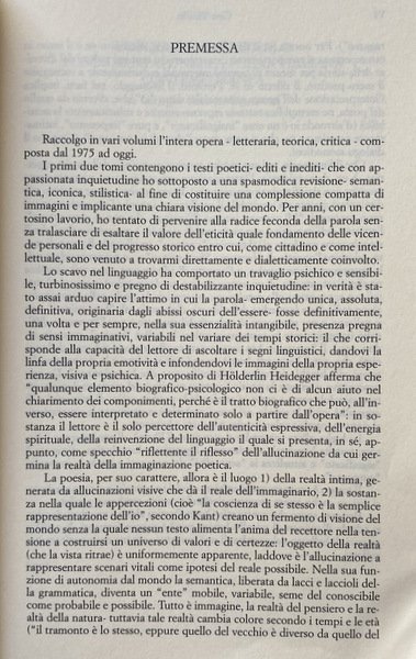 L'OPERA POETICA. VOLUME 1. SAGGI INTRODUTTIVI DI: GIORGIO BÀRBERI SQUAROTTI, …