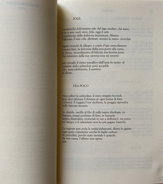 L'OPERA POETICA. VOLUME 1. SAGGI INTRODUTTIVI DI: GIORGIO BÀRBERI SQUAROTTI, …